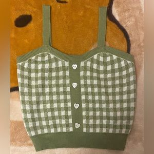 green cami top